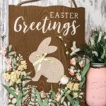 dollar tree easter sign makeover