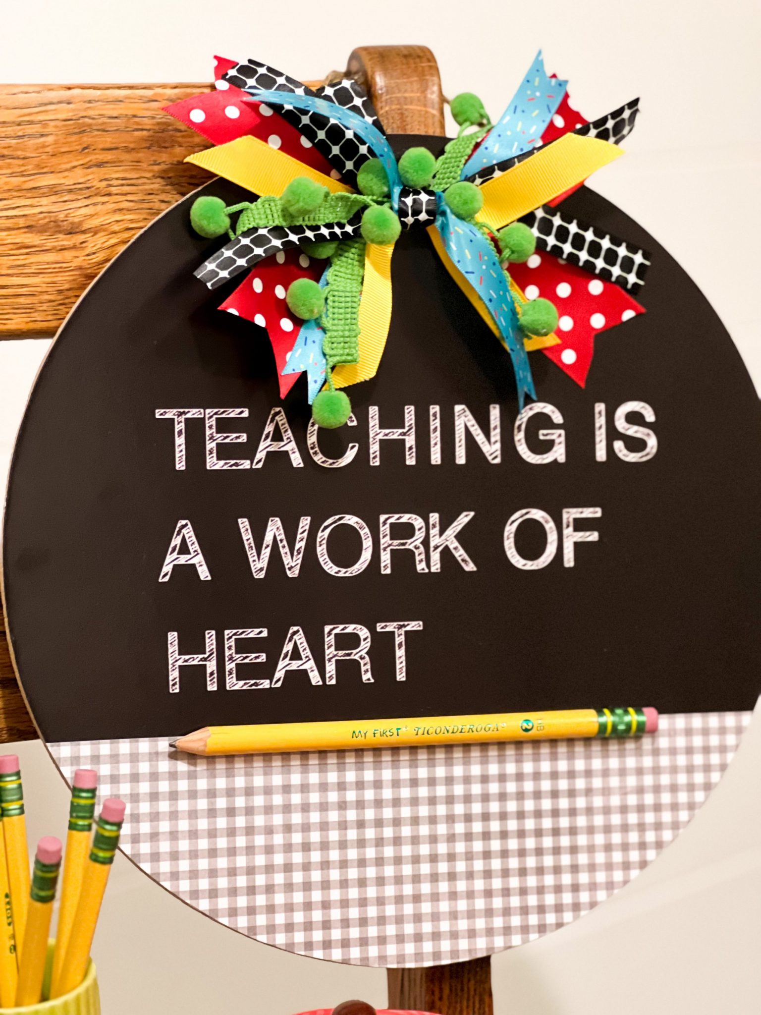 how to make over a dollar tree teacher sign ReFabbed