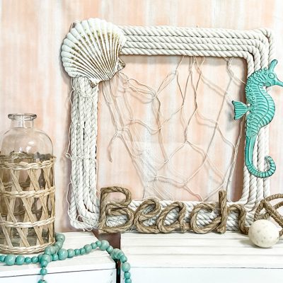 how to make a dollar tree coastal wreath