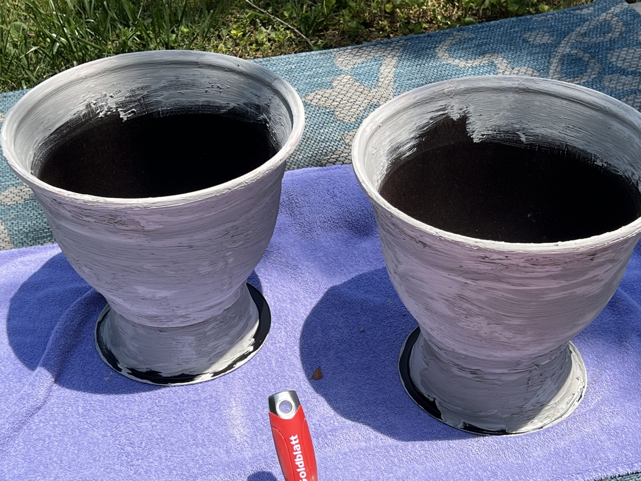 how to make a diy faux concrete planter ReFabbed