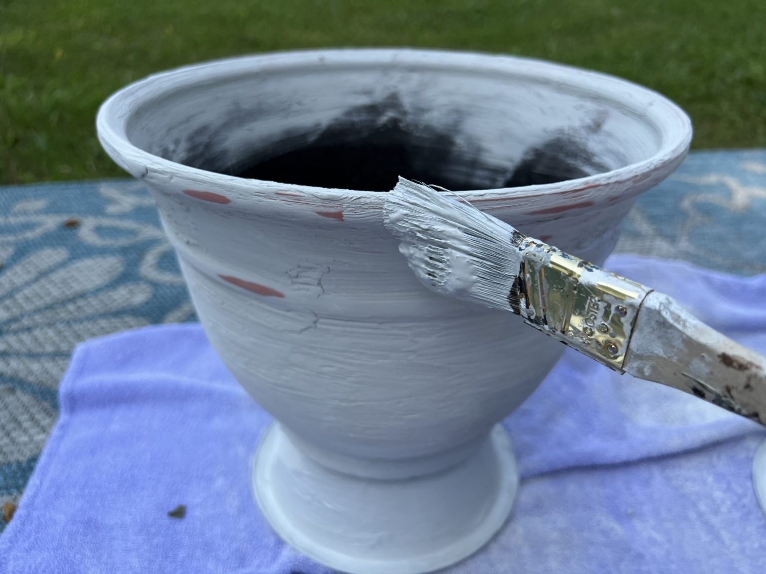 how to make a diy faux concrete planter ReFabbed