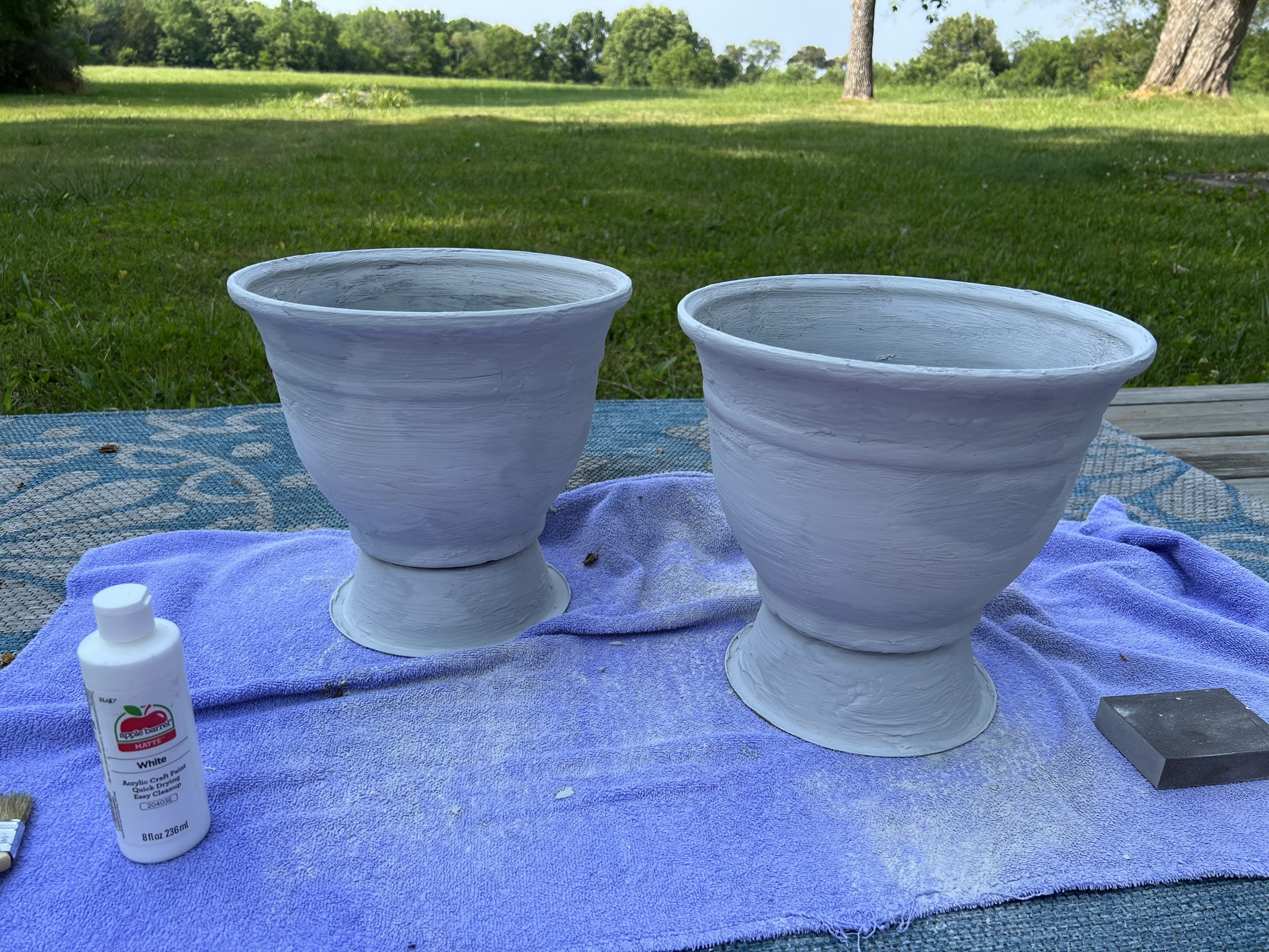 how to make a diy faux concrete planter ReFabbed