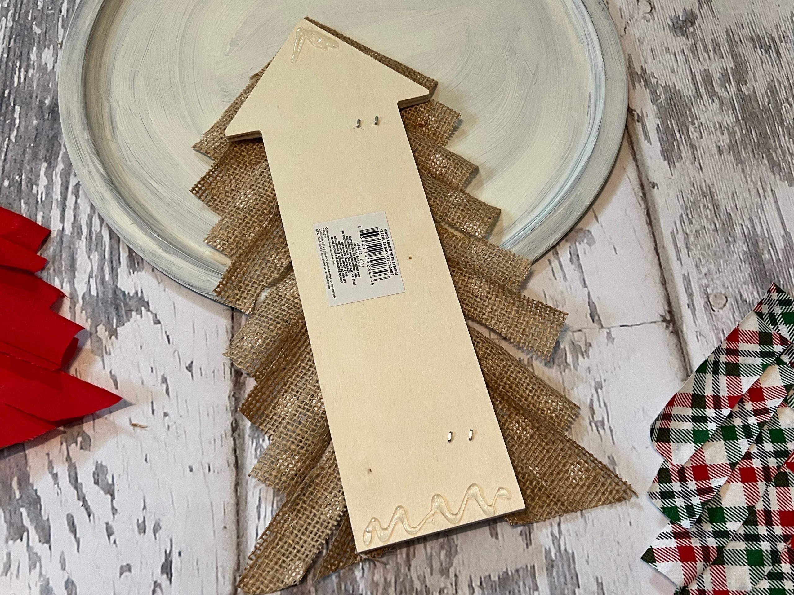 how to make diy scrap fabric christmas tree wreath ReFabbed