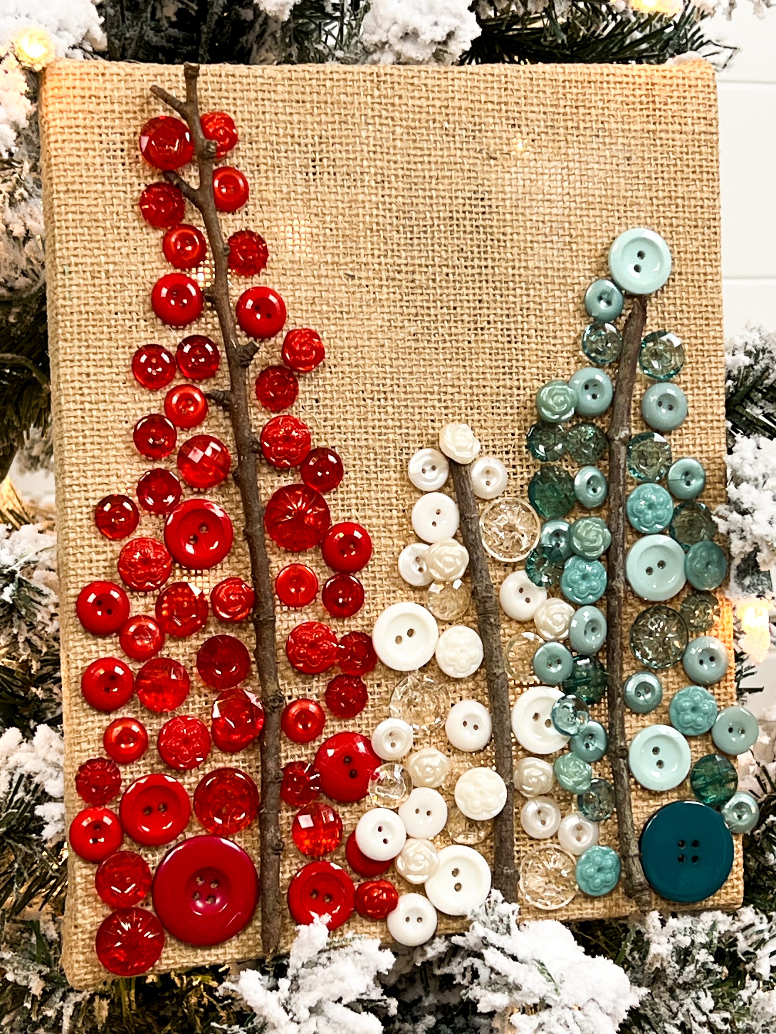 how to make christmas trees with buttons ReFabbed