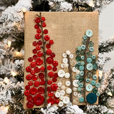 how to make christmas trees with buttons