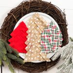 how to make diy scrap fabric christmas tree wreath