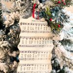 how to mod podge christmas hymns to create ornaments