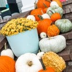 how to arrange pumpkins on your front porch steps