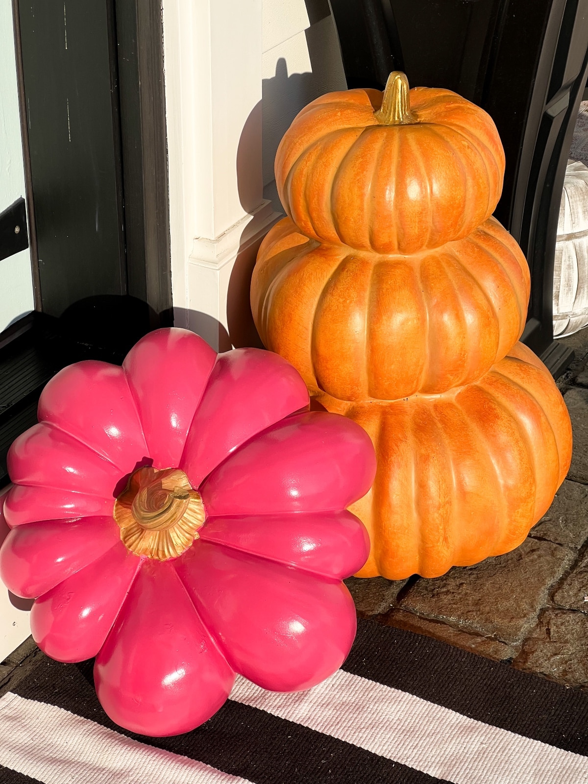 how to spray paint artificial pumpkins ReFabbed