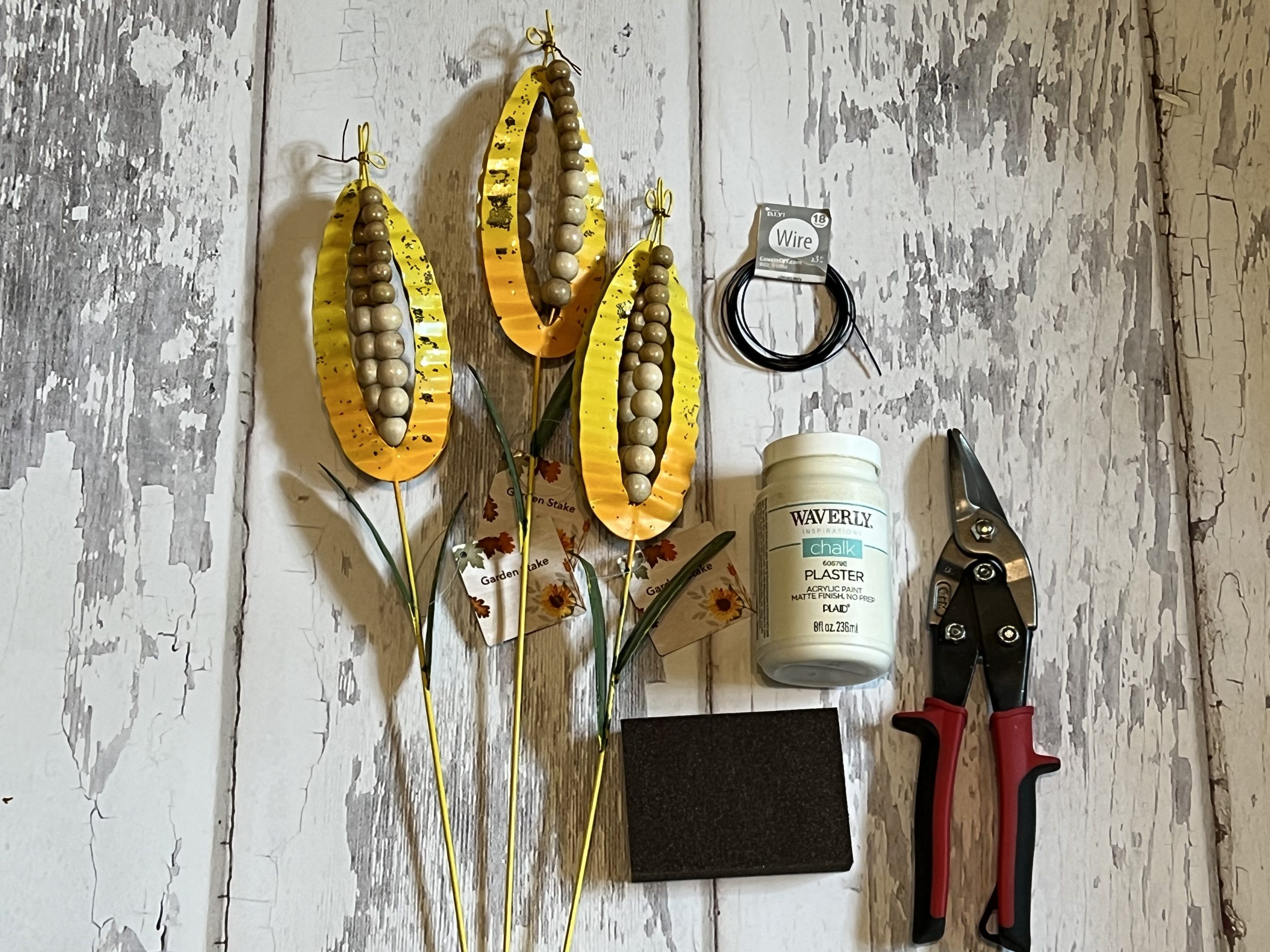 how to create fall decor with dollar tree garden stakes ReFabbed