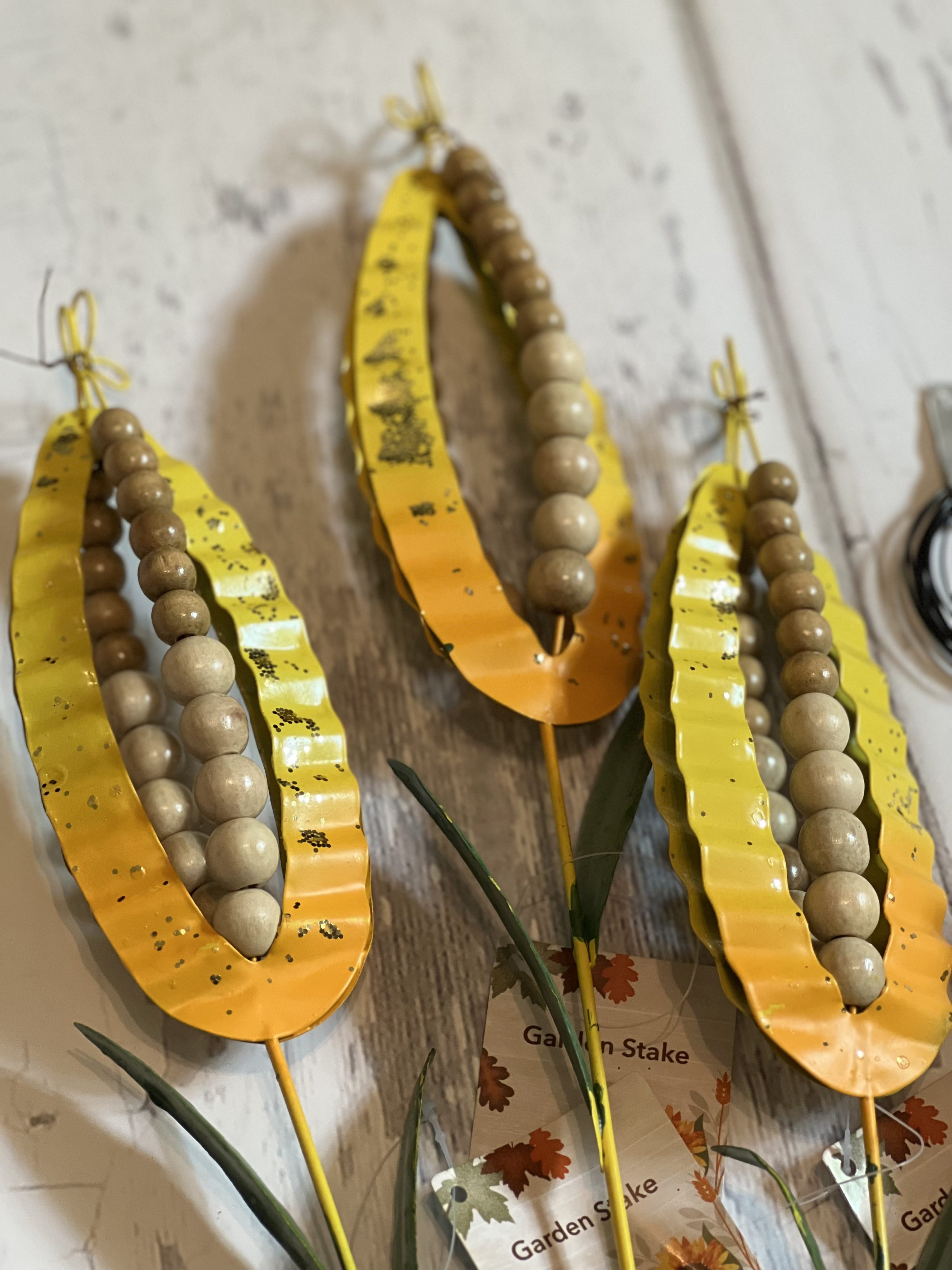 how to create fall decor with dollar tree garden stakes ReFabbed