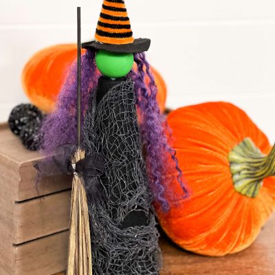 how to make a witch with dollar tree supplies