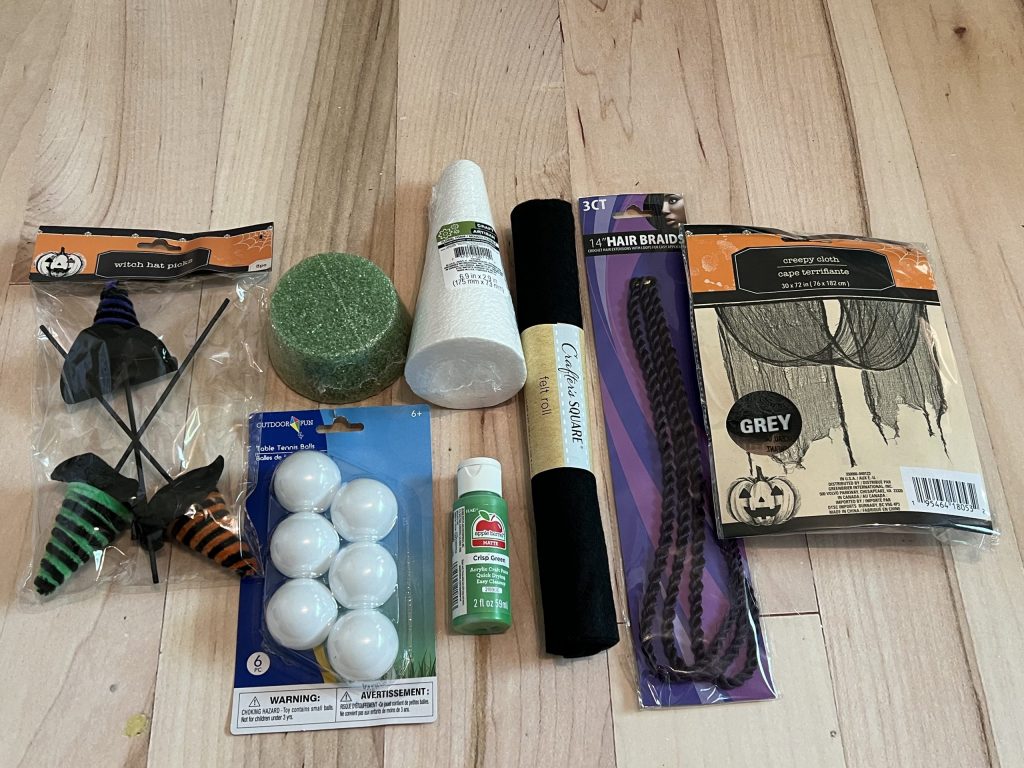 how to make a witch with dollar tree supplies - Re-Fabbed