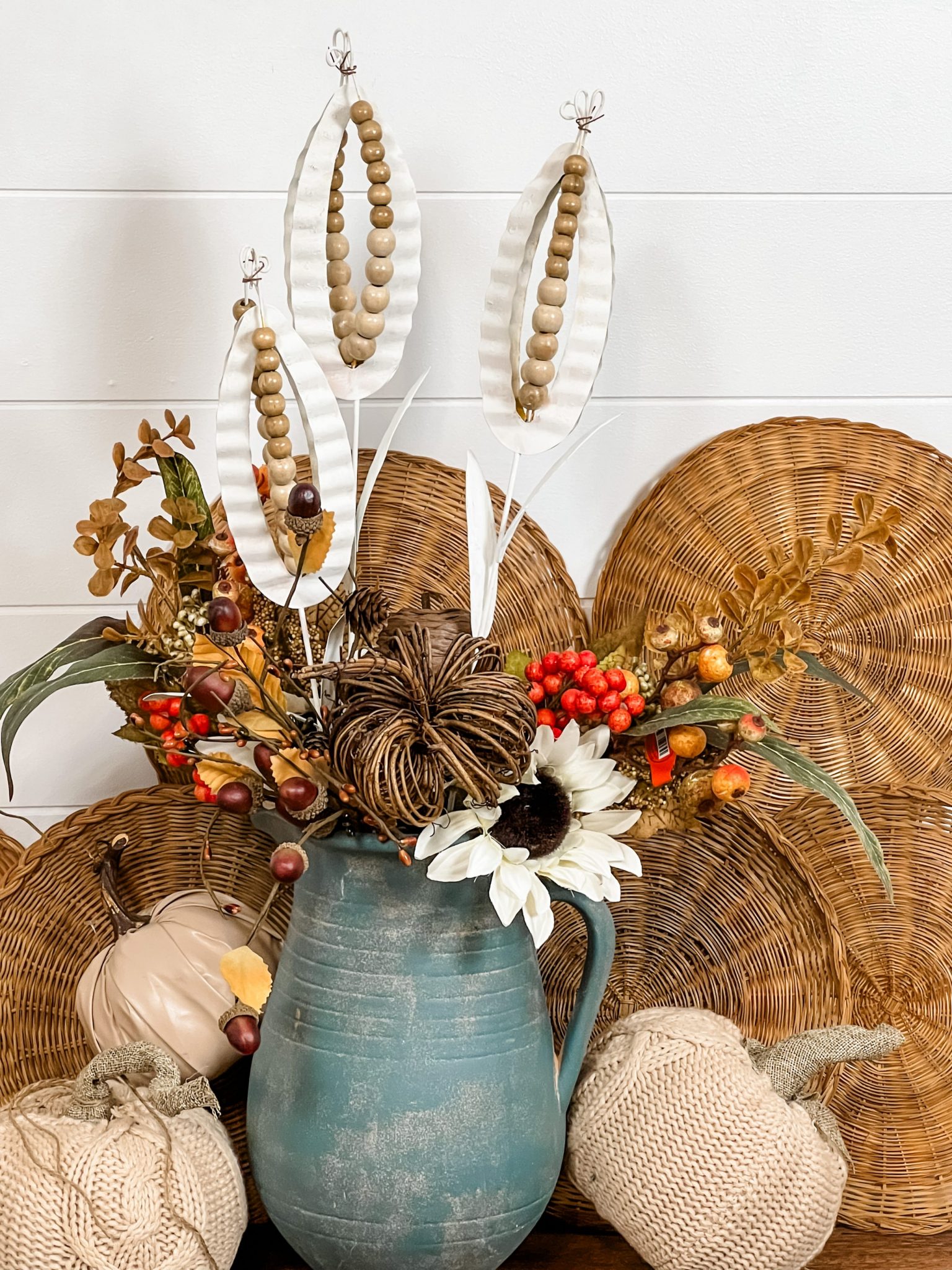 how to create fall decor with dollar tree garden stakes ReFabbed