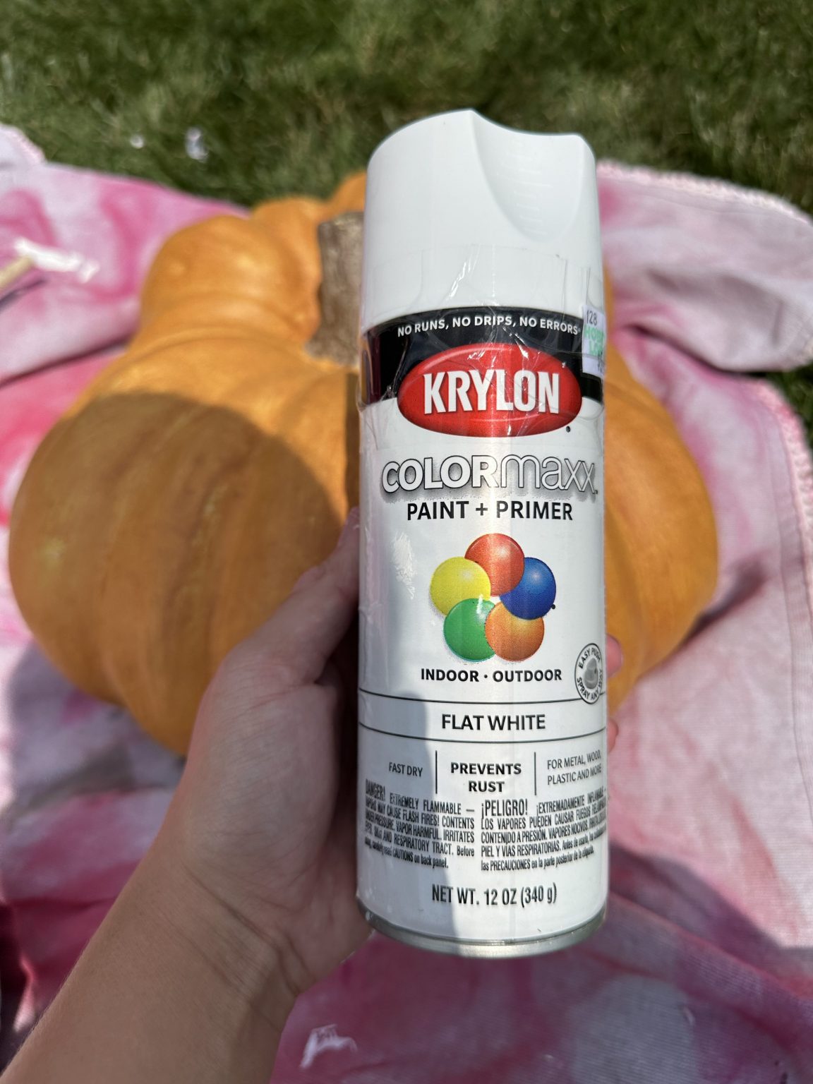 how to spray paint artificial pumpkins ReFabbed