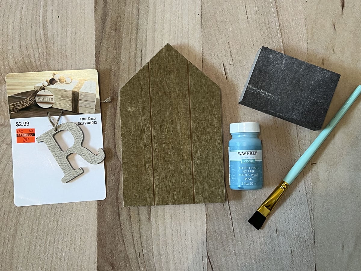 how to make a dollar tree diy house with monogram ReFabbed