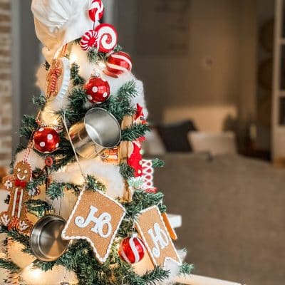 how to decorate a 5 dollar kitchen christmas tree