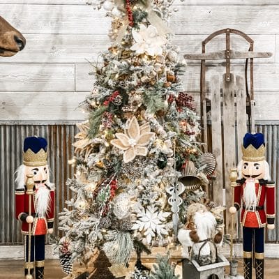 rustic themed christmas tree inspiration