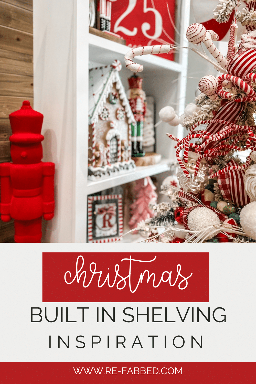 cozy christmas built in shelves ReFabbed