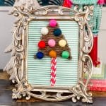 diy twine Christmas tree with felt ball ornaments