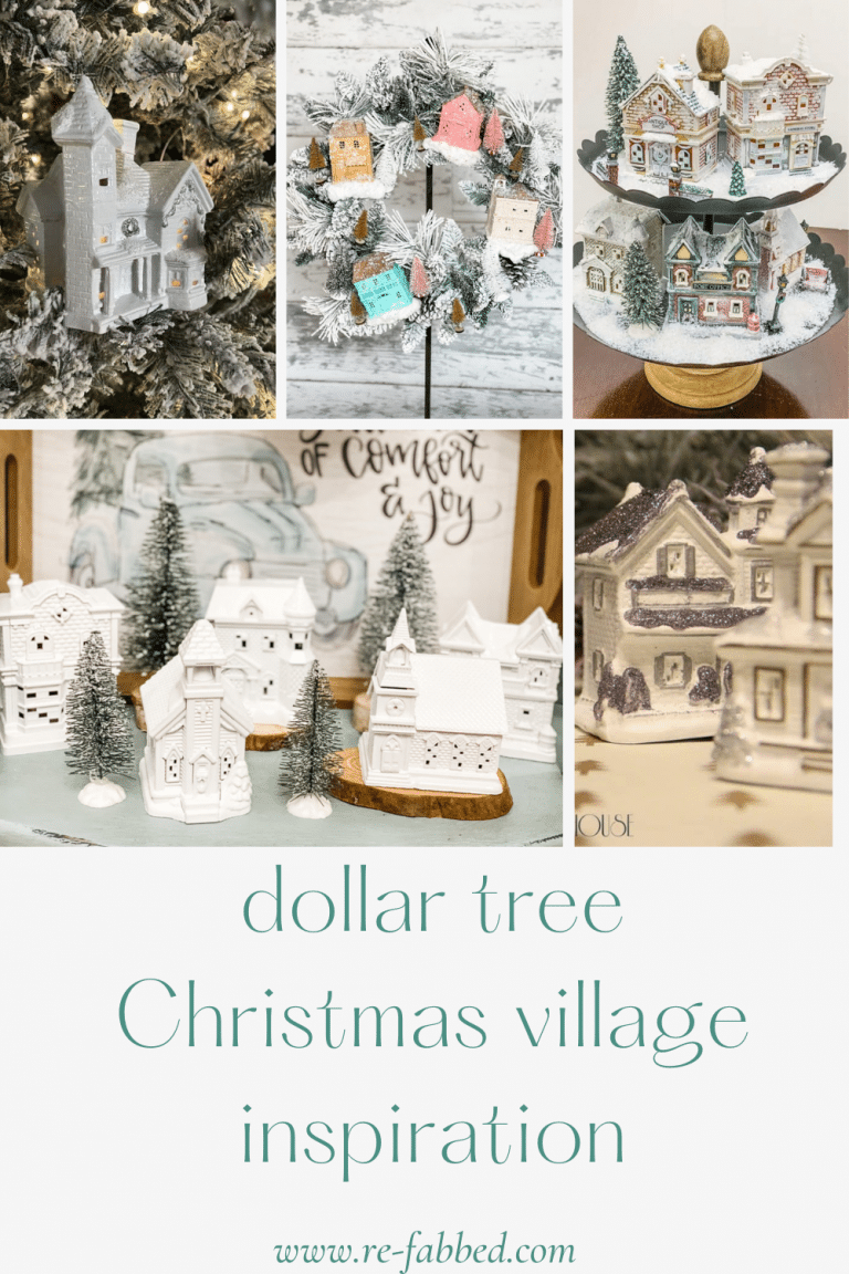 dollar tree christmas village house inspiration ReFabbed