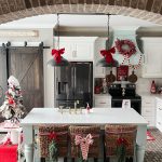 christmas kitchen inspiration with red and white