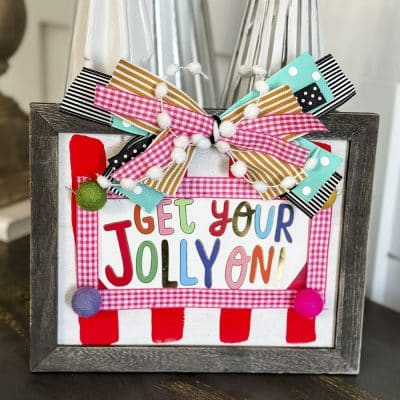 how to make a diy christmas gift bag sign