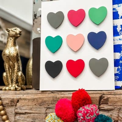 how to make a wooden heart sign with dollar tree supplies
