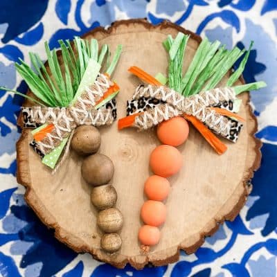 how to make a wood bead carrot