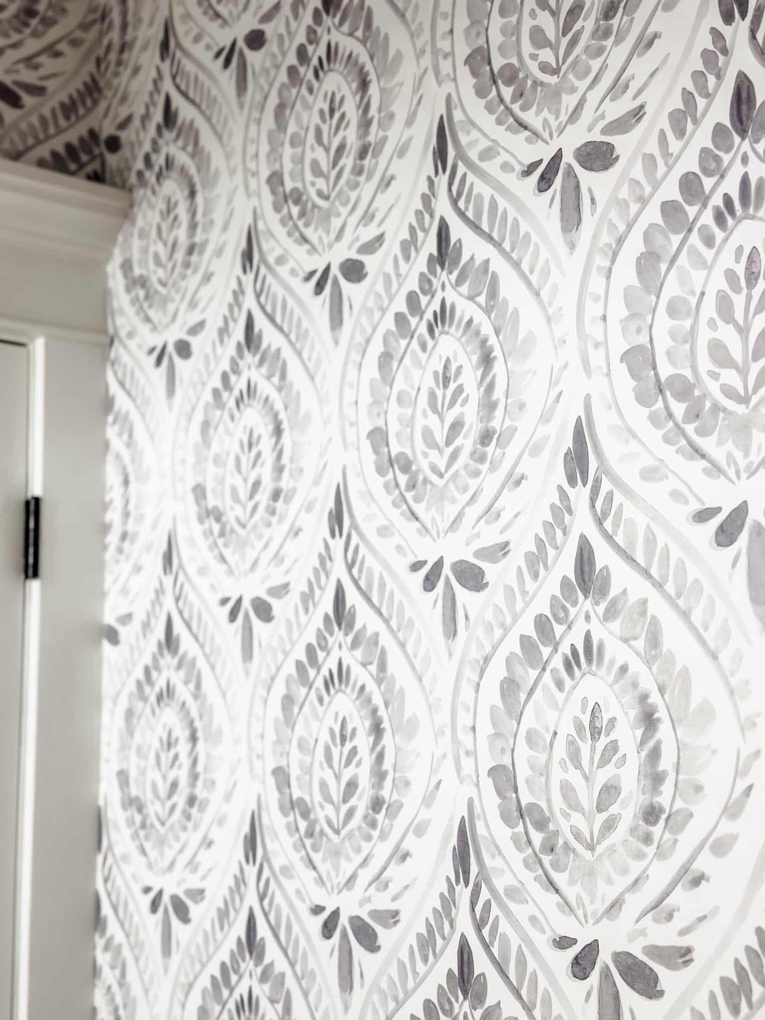 adding wallpaper to a guest bathroom - Re-Fabbed
