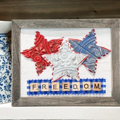 how to make a diy freedom sign using sticky tiles