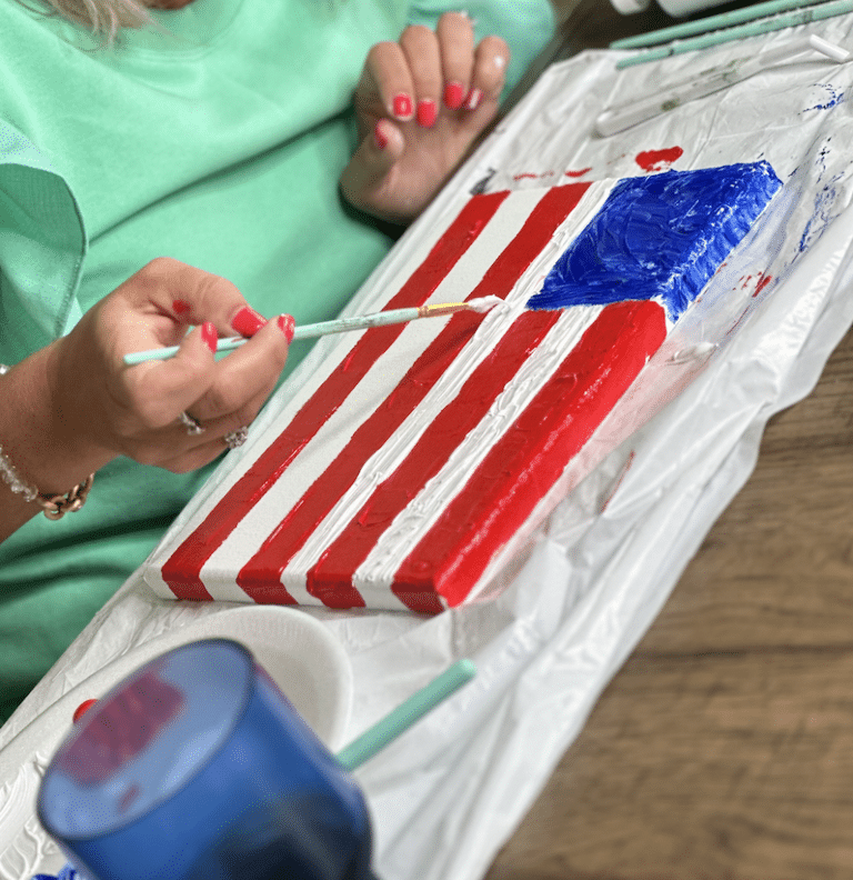 how to paint an American flag sign using thick bodied acrylics - Re-Fabbed