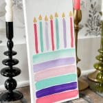 how to paint a birthday cake sign