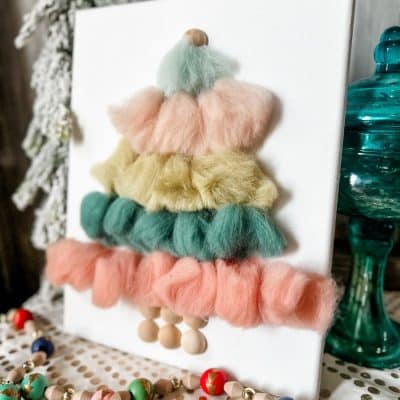 how to make a christmas tree from wool