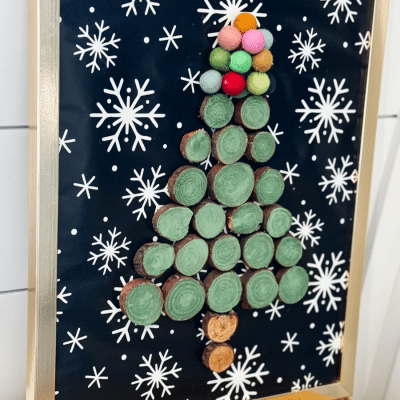 how to make a cute wood slice Christmas tree