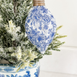 how to transform dollar tree ornaments using chinoiserie napkins
