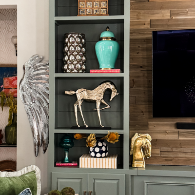 styled built ins: sherwin williams retreat