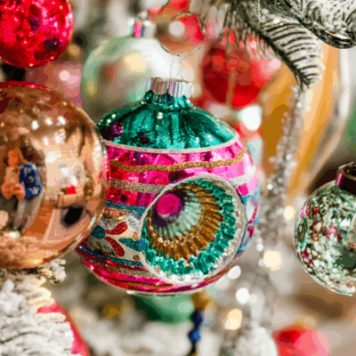 how to decorate a christmas tree with glass ornaments
