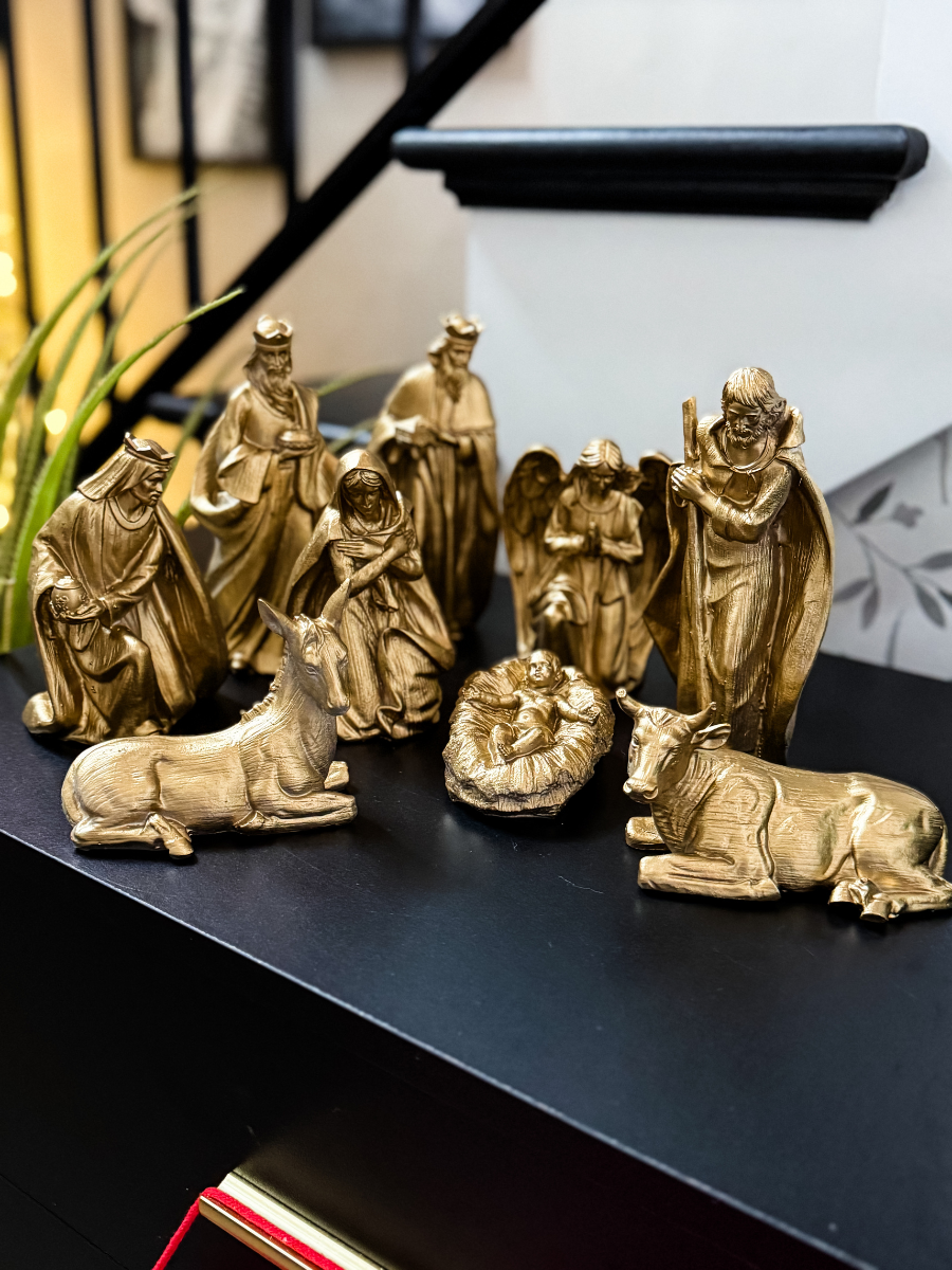 juego de natividad pintado con spray de bricolaje juego de natividad pintado con spray de bricolaje